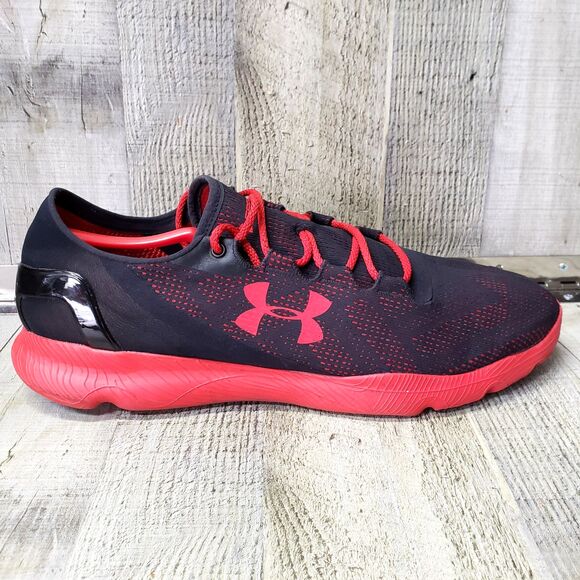 Under Armour Speedform Apollo Vent Running Shoes Men's 13 Black Red Lightweight - Picture 1 of 12